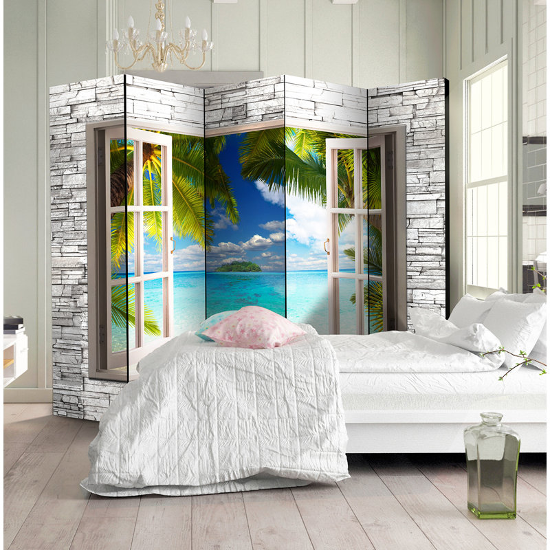 Chiraca Solid Wood Folding Room Divider, 5