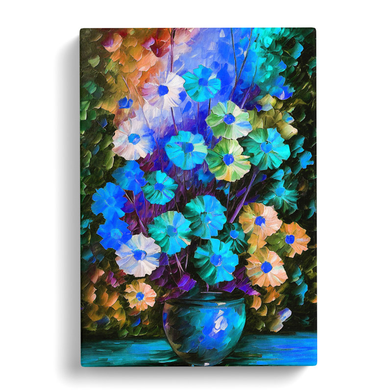 XV1022-4904X Vase Of Flowers No.5 - Print, No Matte, Wrapped Canvas, 50cm H x 35cm W
