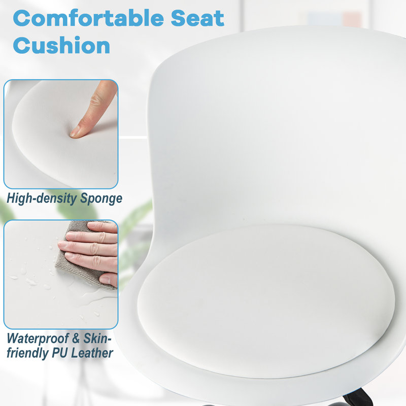 Chaise de bureau Lorayn, Blanc
