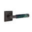 Ensemble de leviers d'intimité Emtek Select, rosette Quincy, tige en T, poignée en marbre vert, l 5,875 po x L 5,875 po-97982465-123174978