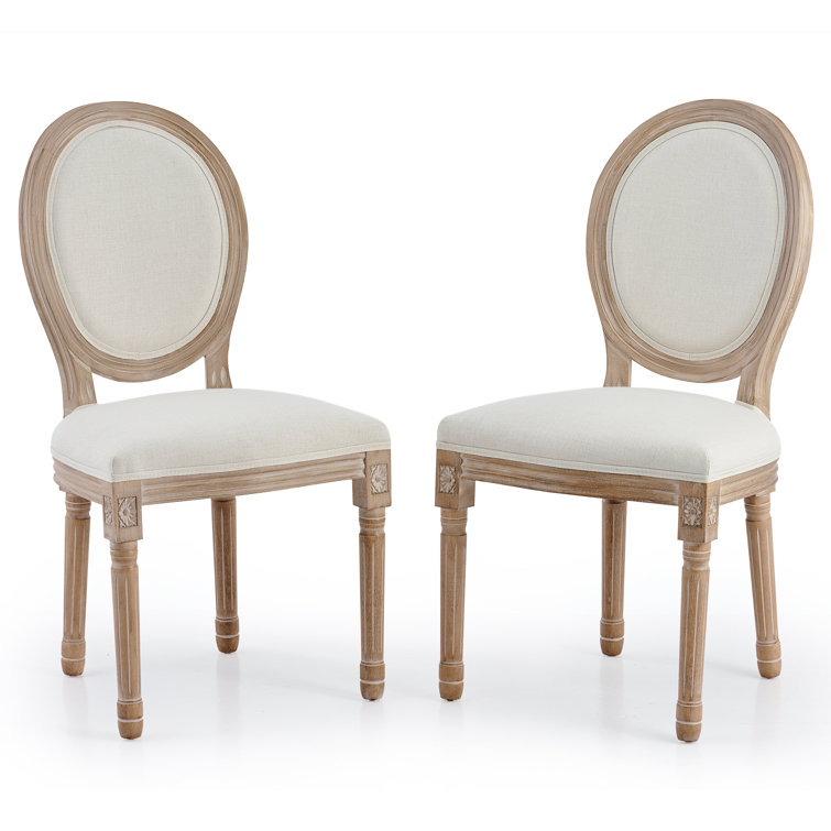 Luella Linen King Louis Back Side Chair  Upholstered dining side chair, Side  chairs dining, Upholstered chairs fabric