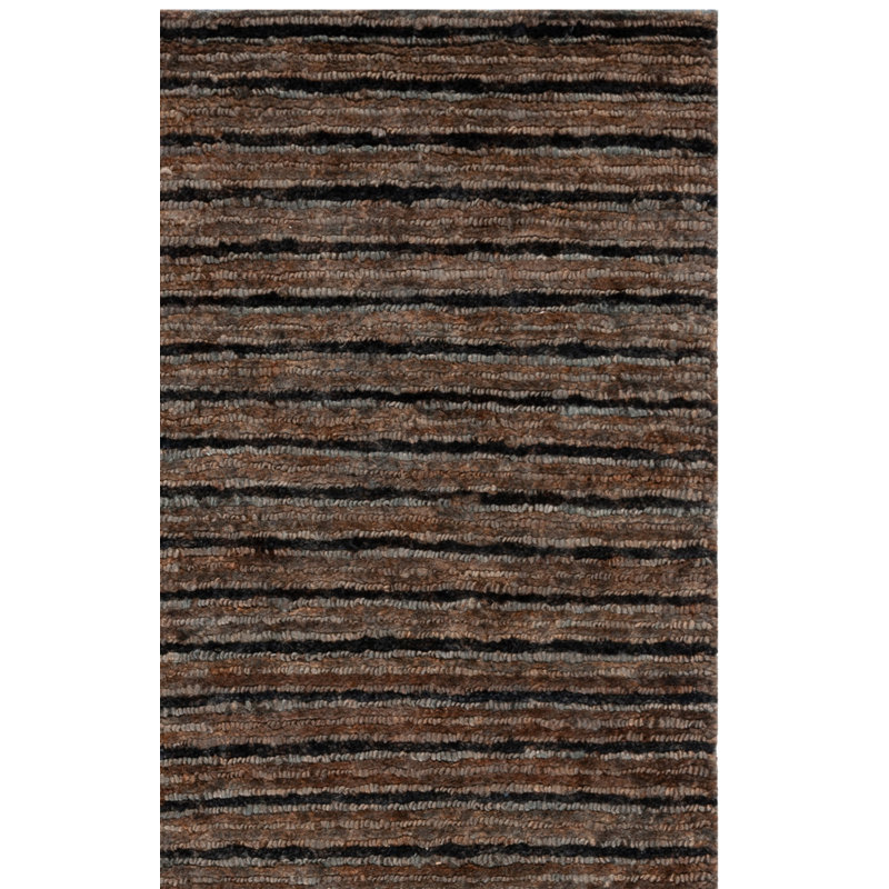 Tapis de couleur unie en jute biologique noué à la main Organica, Rectangle de 5 pi x 8 pi