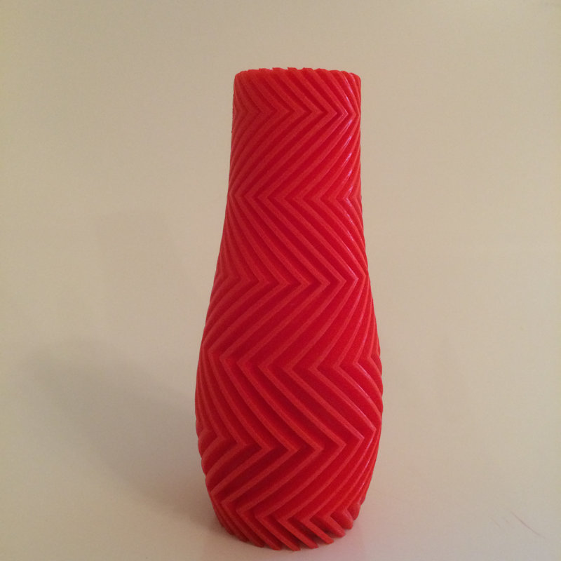 Houten Handmade Table Vase, Red