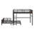 Metal Separable Bunk Beds With Raised Security Fence-516886695