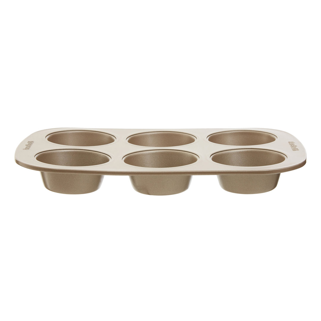 Symple Stuff From Scratch 6 Cup Non-Stick Steel Muffin Pan with Lid