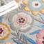 Tapis floral gris / rose en laine / coton touffeté Orilla-1967118018