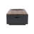 Outdoor 50,000 BTU Lightweight Concrete Rectangular Fire Pit Table with Storage, Dark Gray and Natural Brown  (Tank Cover not Included)
