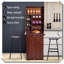 Bureau mural escamotable en acajou au design polyvalent