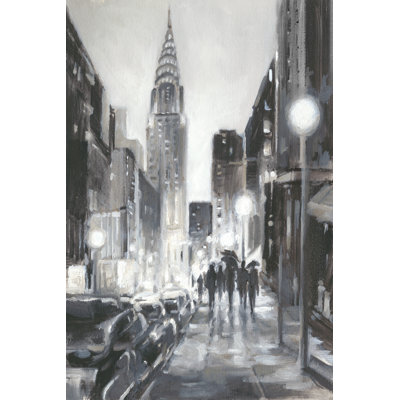Illuminated Streets II by Ethan Harper - Wrapped Canvas Print