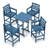 5 Piece Patio Bar Set Black, 1 Table, 4 Chair-87827813