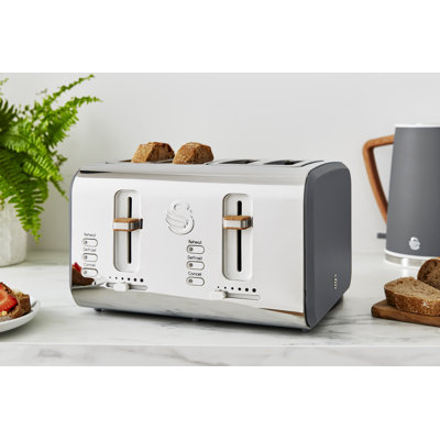Swan Nordic Kitchen Set, 1.7L Fast Boil Kettle &1500W 4-Slice Toaster