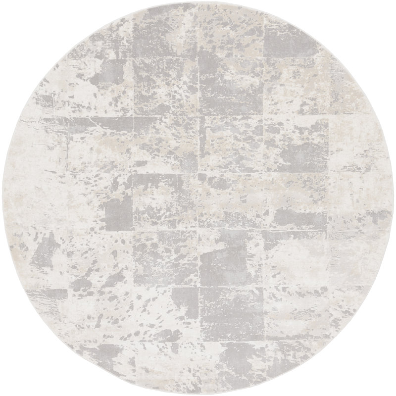 Adilynn Geometric Indoor Rug, Round 7'10"