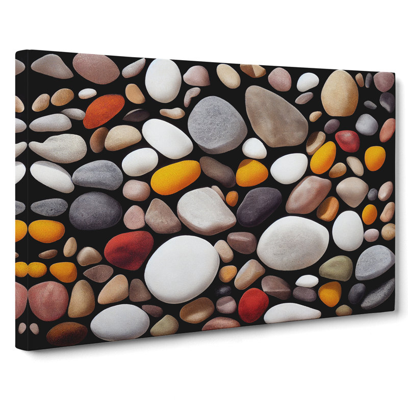 Pebbles By The River Vol.4 - Wrapped Canvas, 35cm H x 50cm W x 3cm D