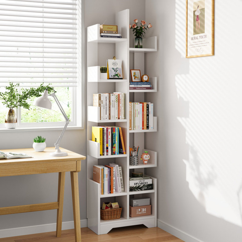 Cactus Bookcase  Freestanding Storage Organizer Corner Display Rack Cabinet for Bedroom Living Room Office Bookshelf Display