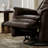 Global Home Swivel Glider Recliner With Manual Footrest, Top Grain Leather, And No-Sag Suspension For Ultimate Comfort-187721584
