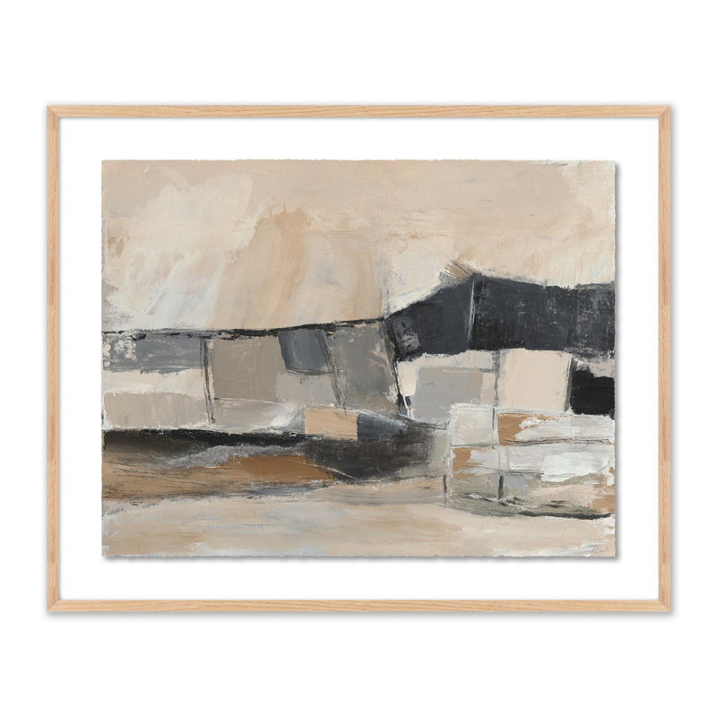 Chalet Painting by Melanie Biehle, White Oak Paper Single Picture Framed, 26" H x 32" W