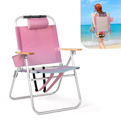 Pink Aluminum Beach Chair