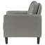 Chaise d'appoint avec accoudoirs en tissu d'ameublement gris Lalittah-561762333