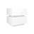 White Color High Glossy 2 Drawers Bedside Table With RGB Led Light Nightstand With Bluetooth Control