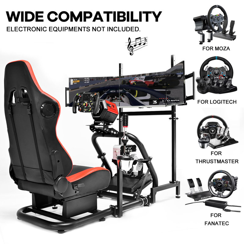 Fauteuil de jeu ergonomique pour PC et jeu de course avec haut-parleurs Anman
