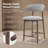 Vannie Upholstered Counter Stool with Solid Wood Frame-1561691542
