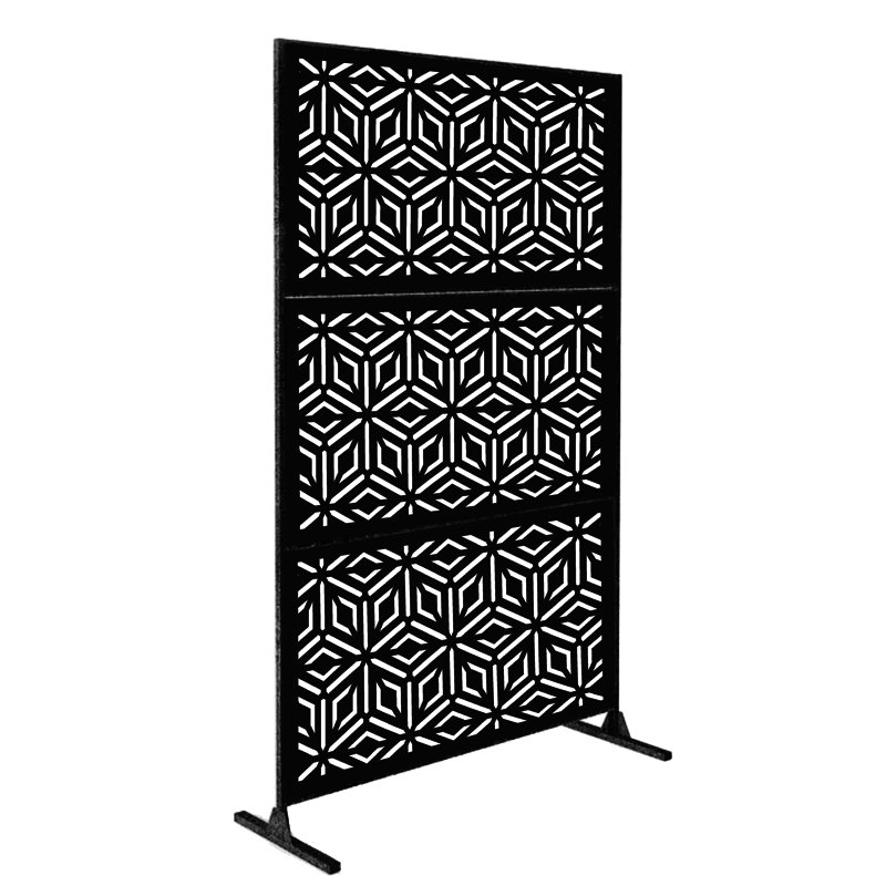 1.2m x 1.9m Privacy Fence, Black