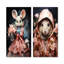 Souris élégante rococo, élégance en robe rose I - ensemble de 2 rongeurs sur toile-1845433610-1845433613