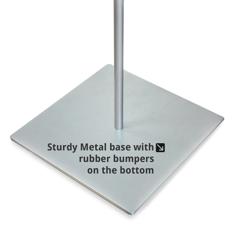 Azar Black Metal Pedestal Two-Sided Sign Holder Stand