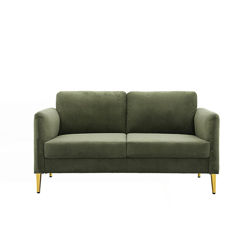 Causeuse moderne, coussins rembourrés moelleux, Vert