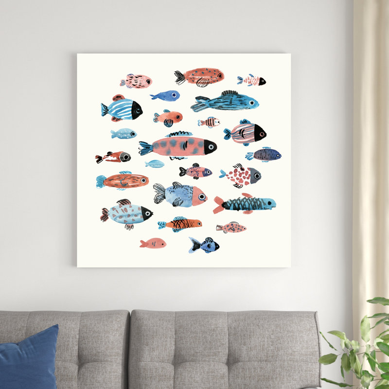Fish School II, H 36 po x l 36 po