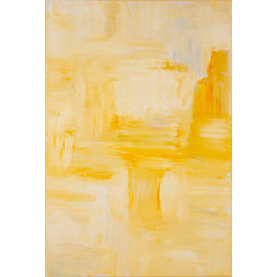 Orange sur blanc par Irina Gorbman - Art abstrait sur toile