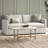Bordeaux Gold Metal Faux Marble Top Oval Coffee Table