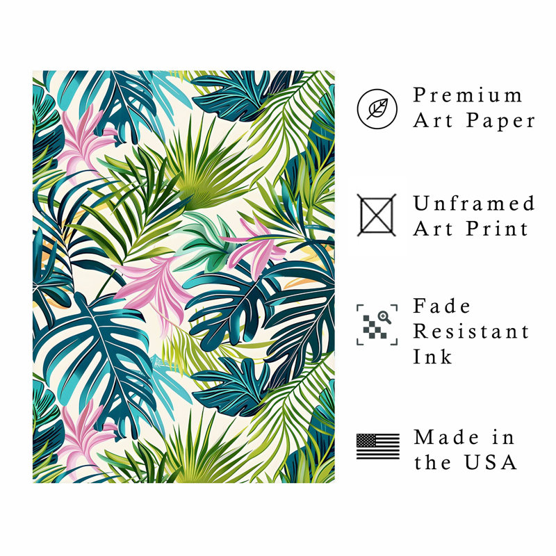 «Botanical Botanical Leaves», impression d'art tropical sans cadre