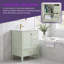 Ensemble de meuble-lavabo en bois massif 24,8 po avec porte à fermeture en douceur et 3 tiroirs Aqua-66257620