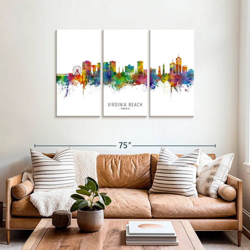 Rorry Virginia Beach Virginia Skyline I, 36" H x 57" W
