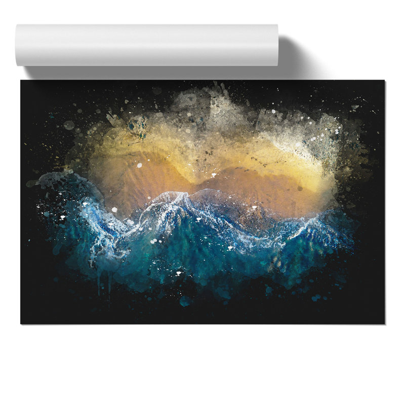 Incoming Waves Paint Splash - Frameless Print, 30cm H x 42cm W x 0.1cm D