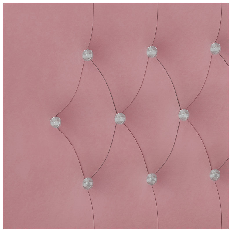 Grand lit à oreilles tapissier Klinton, Pink