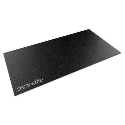Serenelife High-Durability Gym Mat For Treadmills - 30” X 60”, Non-Slip, Water Resistant, Floor And Equipment Protection, Cut-To-Fit Design