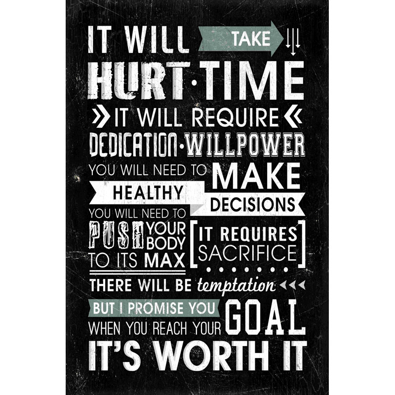 Encouragement - Art textuel sur toile tendue, H 18 po x l 12 po x P 1,25 po