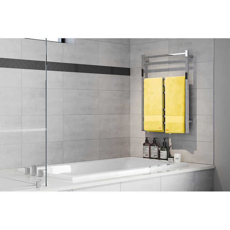 Cubic Wall Mounted Towel Rack, Brushed Stainless Steel