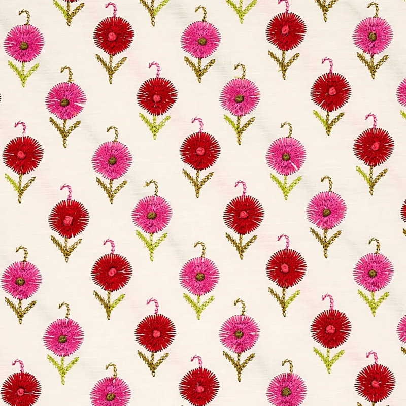 Avodica Embroidery Fabric, Azalea