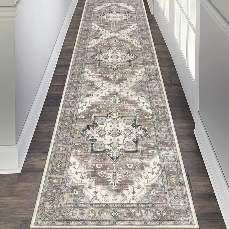Area Rug, Brown/Gray, Runner 2' x 7'10"