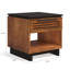 Table d'appoint 24 po Liddel, sans assemblage requis, finition bourbon et noire
