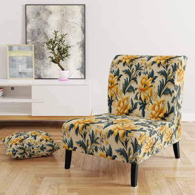 Tribal Damask Accents - Fauteuil de chambre rembourré Cottage