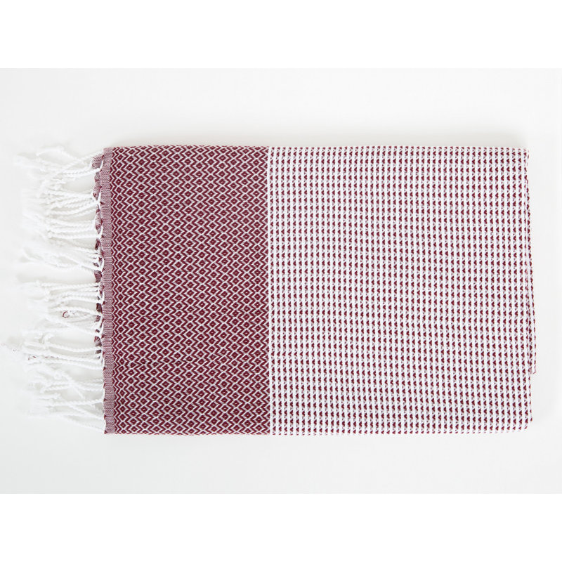 Serviette de plage 100% coton Mervin, Rose