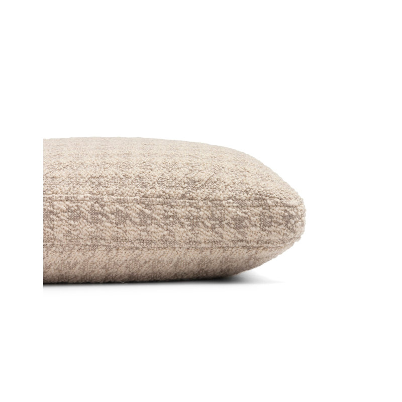 Betty Houndstooth Square Cushion, Pied De Poule Beige