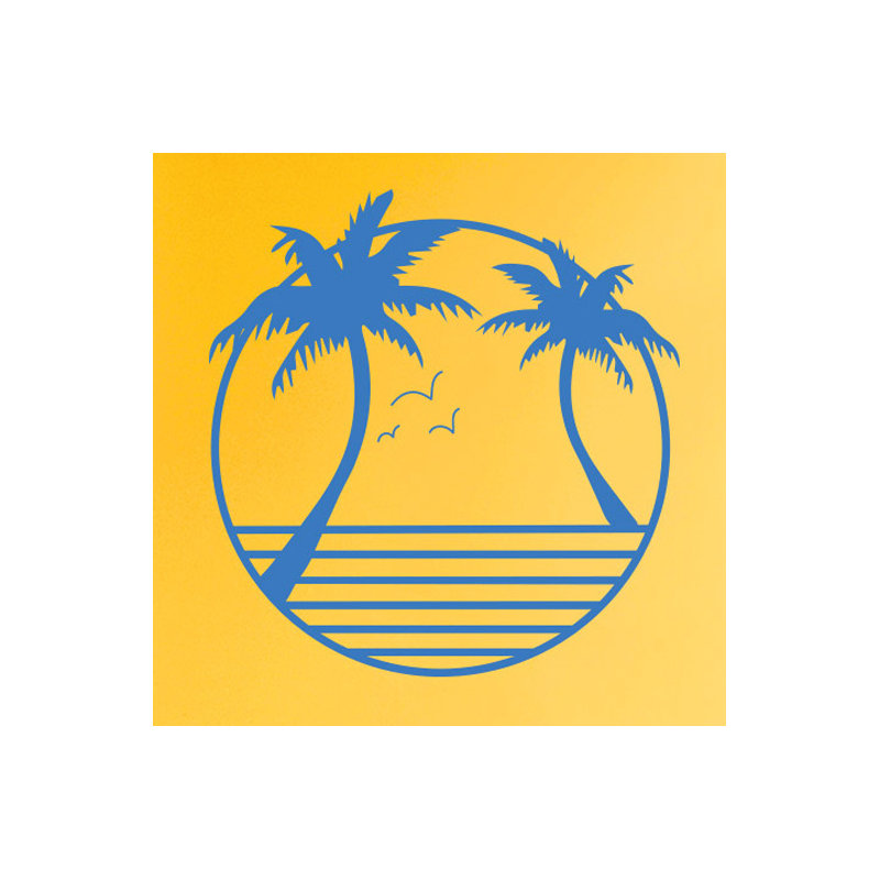 Nautical & Beach Non-Wall Damaging Wall Decal, Blue