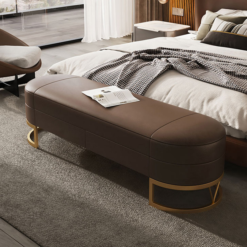 Banc avec revêtement, Brun, 16.54"H x 70.87"L x 17.72"D
