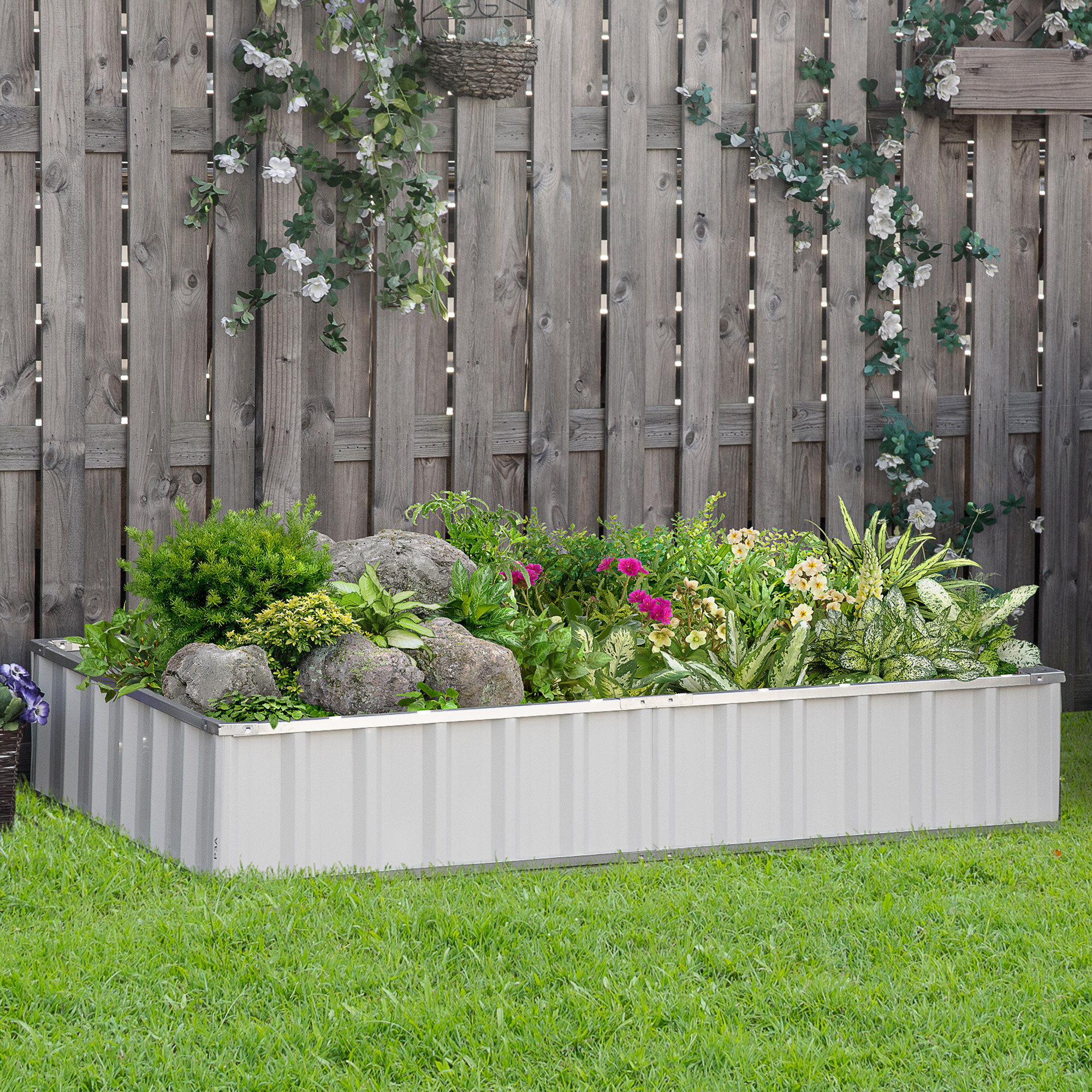 Outsunny Metal Outdoor Raised Garden Bed | Wayfair