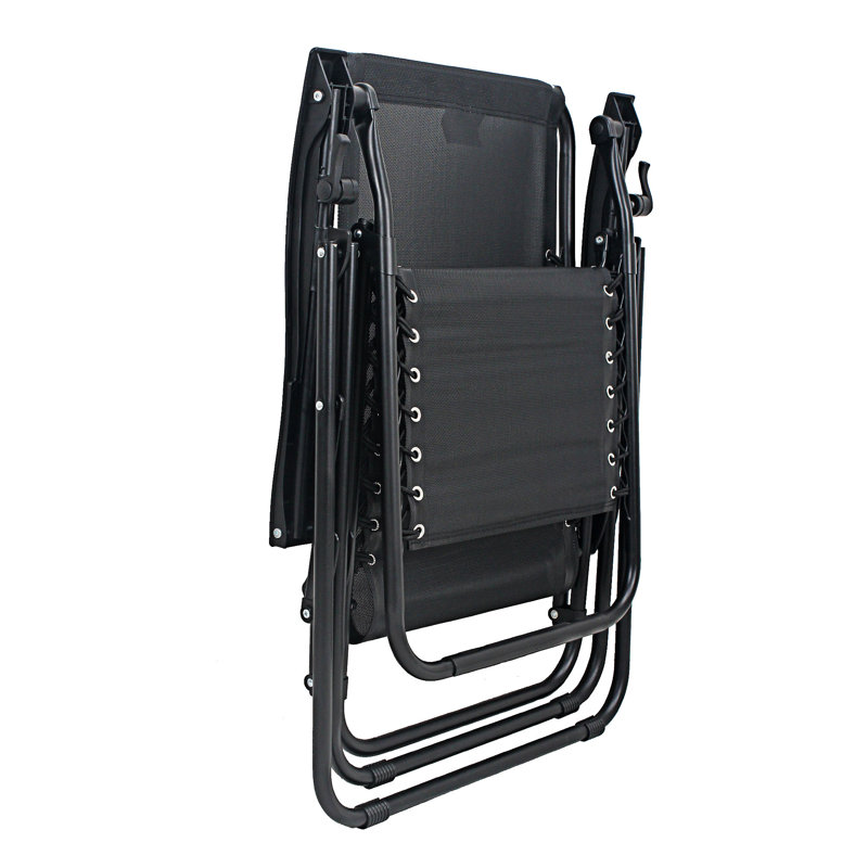 Zero Gravity Folding Lounge Chair, Antique Black